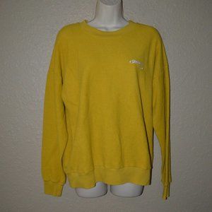 NWT $188 Sz S SPRWMN Mustard Plush Long Sleeve Sweatshirt
